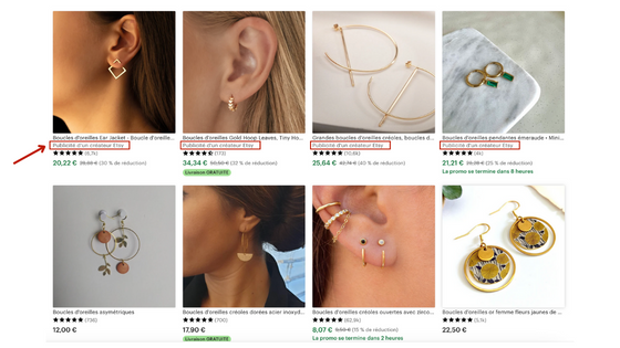 plateformes de vente pour vos créations artisanales : Etsy